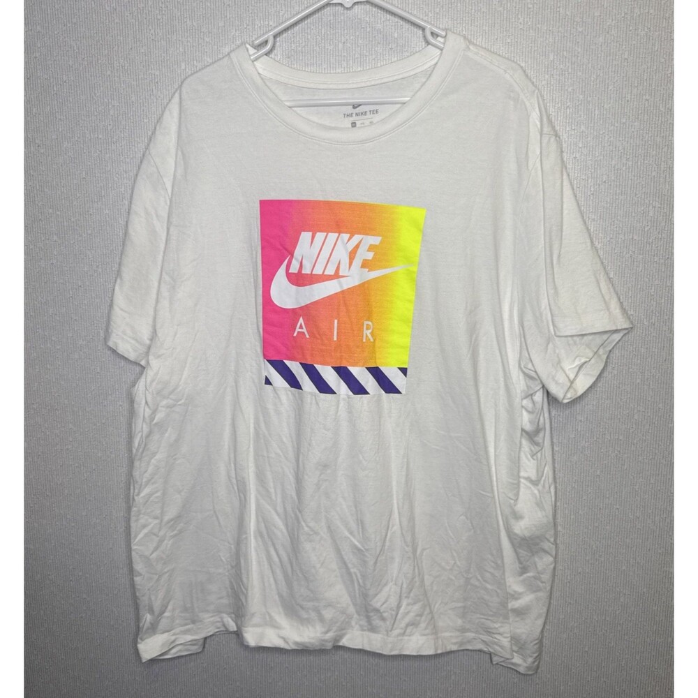 Nike Air Mens Size 3XL White Graphic Logo Short Sleeve T Shirt 3X Big & Tall Tee